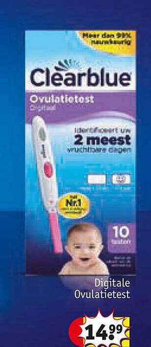 Kruidvat Clearblue digitale ovulatietest aanbieding