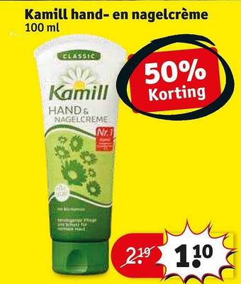Kruidvat Kamill hand- en nagelcrème aanbieding