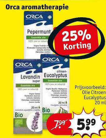 Kruidvat Orca aromatherapie aanbieding