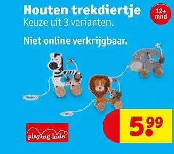 Kruidvat Houten trekdiertje aanbieding