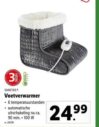 Lidl Sanitas voetverwarmer aanbieding