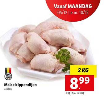 Lidl Malse kippendijen aanbieding