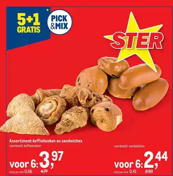Makro Assortiment koffiekoeken en sandwiches aanbieding