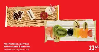 Makro Assortiment la lorraine kerststronken 6 personen aanbieding
