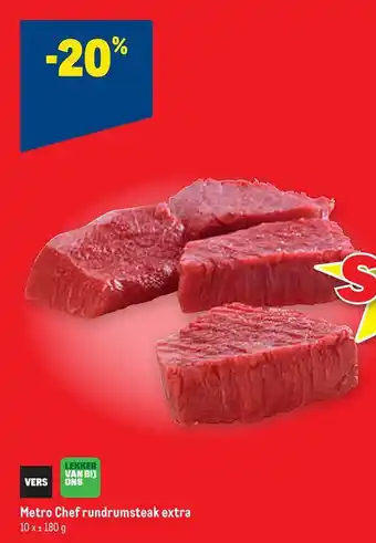 Makro Metro chef rundersteak extra aanbieding