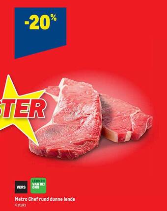 Makro Metro chef rund dunne lende aanbieding