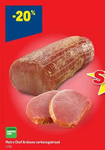 Makro Metro chef ardeens varkensgebraad aanbieding