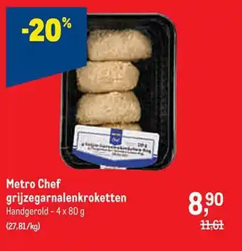 Makro Metro chef grijzergarnalenkroketten aanbieding
