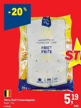 Metro chef frietaardappelen