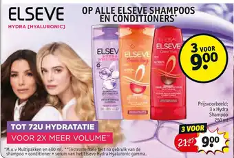 Kruidvat Elseve 3 x hydra shampoo 250ml aanbieding