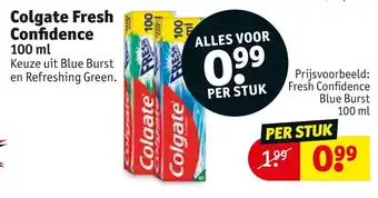 Kruidvat Colgate fresh confidence 100ml blue burst aanbieding