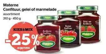 Spar Materne Confituur, gelei of marmelade 310g-450g aanbieding