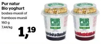 Spar Pur natur Bio yoghurt 160g aanbieding