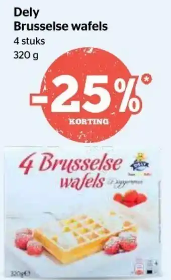 Spar Dely Brusselse wafels 320g aanbieding