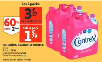 Auchan Contrex Eau Minerale Naturelle 6 x 1L aanbieding