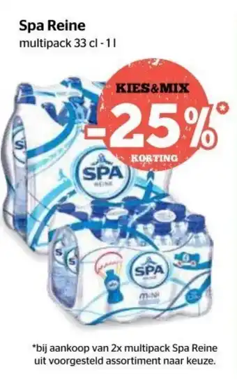Spar Spa Reine 33cl-1L aanbieding