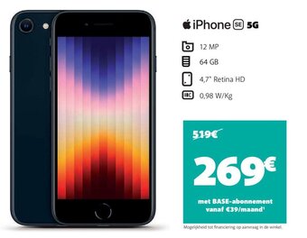 Base iPhone 5G aanbieding