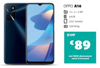 Base Oppo A16 aanbieding