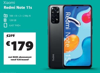 Base Xiaomi Redmi Note 11s aanbieding