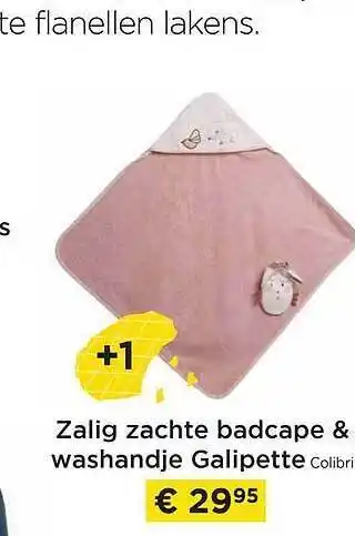 Zalig zachte badcape & washandje galipette