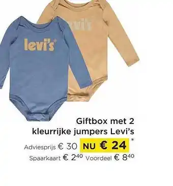 Giftbox met 2 kleurrijke jumpers levis's