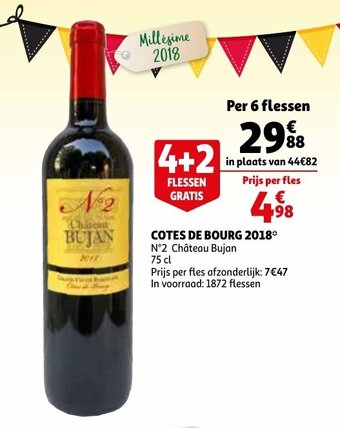 Auchan Cotes De Bourg 2018 aanbieding