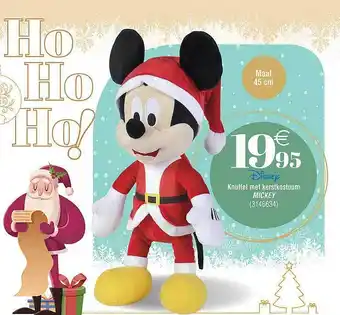 Cora Knuffel met kerstkostuum mickey aanbieding