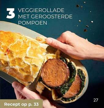 Veggierollade met geroosterde pompoen