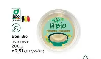 Bio Planet Boni bio hummus aanbieding