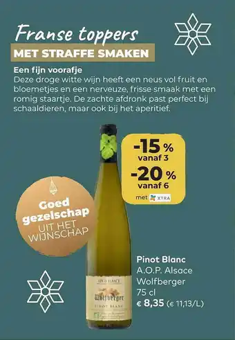 Bio Planet Pinot blanc a.o.p. alsace wolfberger aanbieding