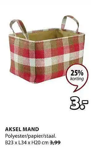 Jysk Aksel mand aanbieding