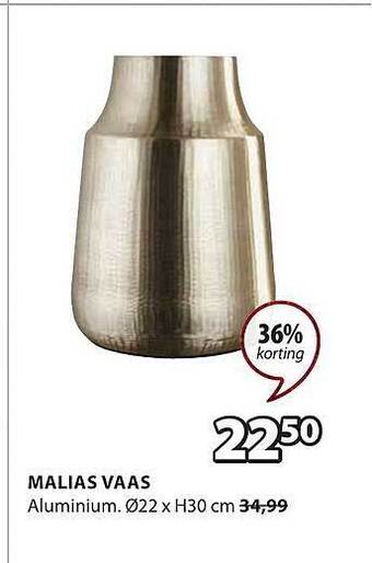 Jysk Malias vaas aanbieding