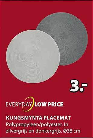 Jysk Kungsmynta placemat aanbieding