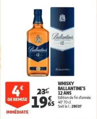 Auchan Whisky ballantine's 12 ans aanbieding