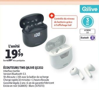Ecouteurs tws qilive q1332