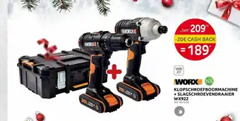 BricoPlanit Klopschroefboormachine + slagschroevendraaier aanbieding