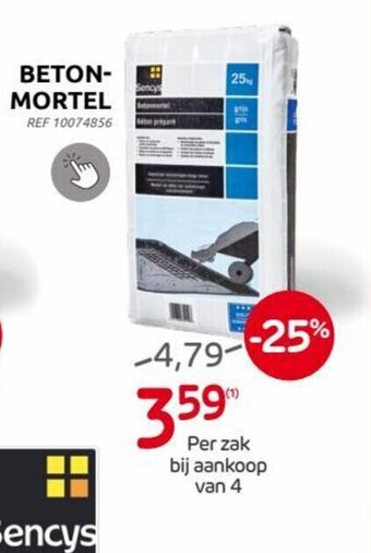 BricoPlanit Betonmortel aanbieding