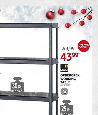 Brico Opbergrek working table aanbieding