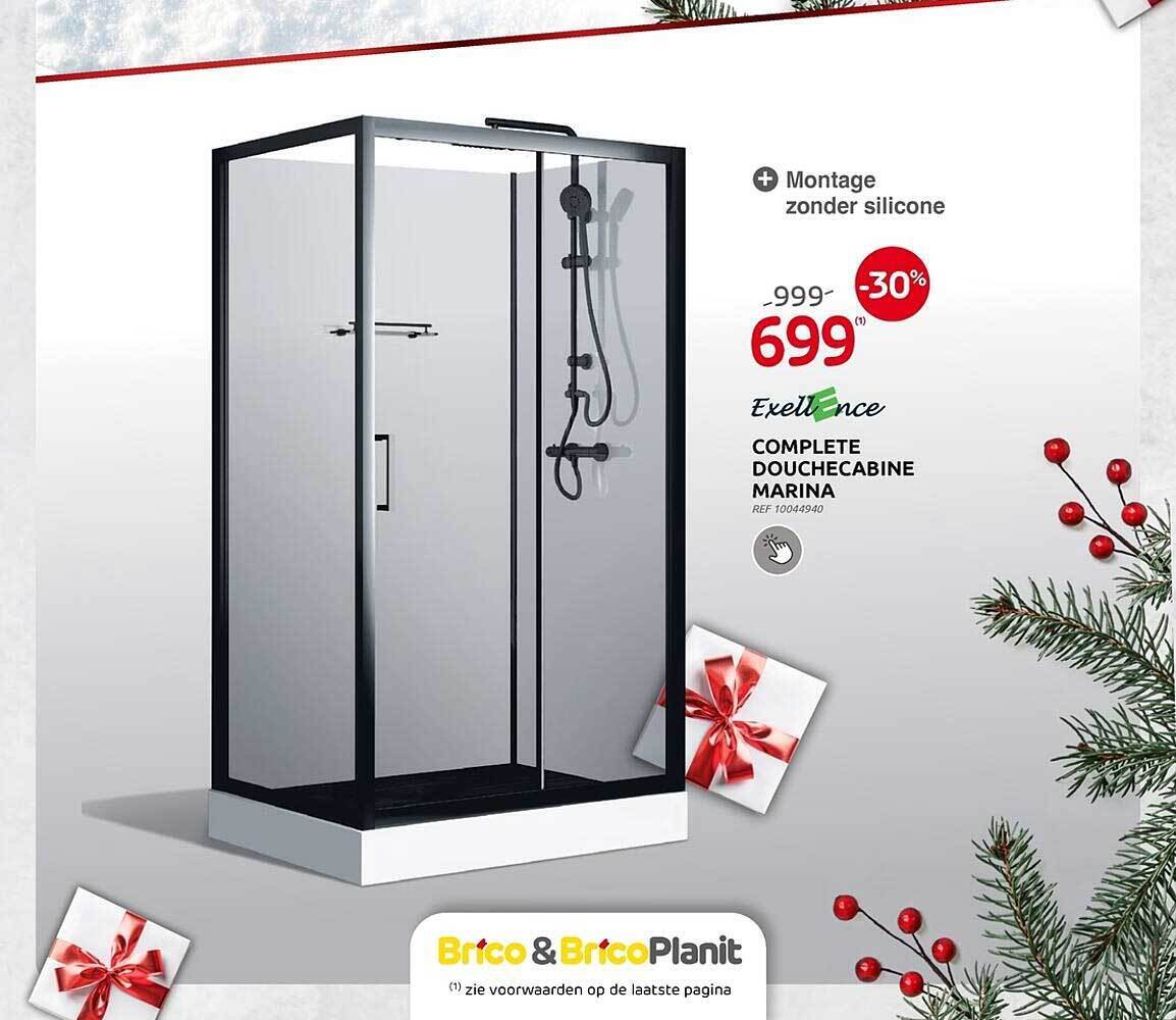 Complete douchecabine marina promotie bij Brico