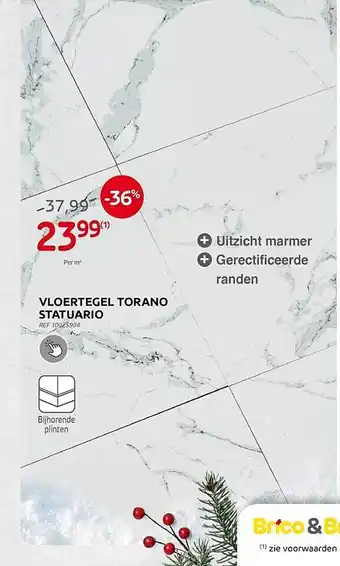 Brico Vloertegel torano statuario aanbieding