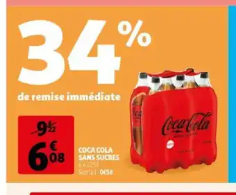 Auchan Coca Cola sans sucres 6 x 175 l aanbieding