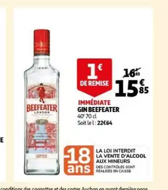 Auchan Beefeater Gin 70 cl aanbieding