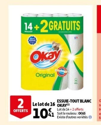 Auchan Okay essuie-tout blanc aanbieding
