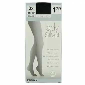 Zeeman Lady Silver panty aanbieding