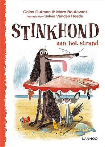 Stinkhond aan het strand