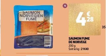 Auchan Saumon Fume De Norvege 200g aanbieding