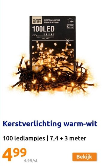 Action Kerstverlichting warm-wit aanbieding