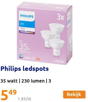 Action Philips ledspots aanbieding