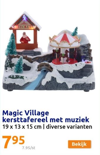 Action Magic Village kersttafereel met muziek aanbieding