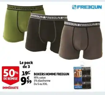 Auchan Boxers Homme Freegun Du S ou XXL aanbieding